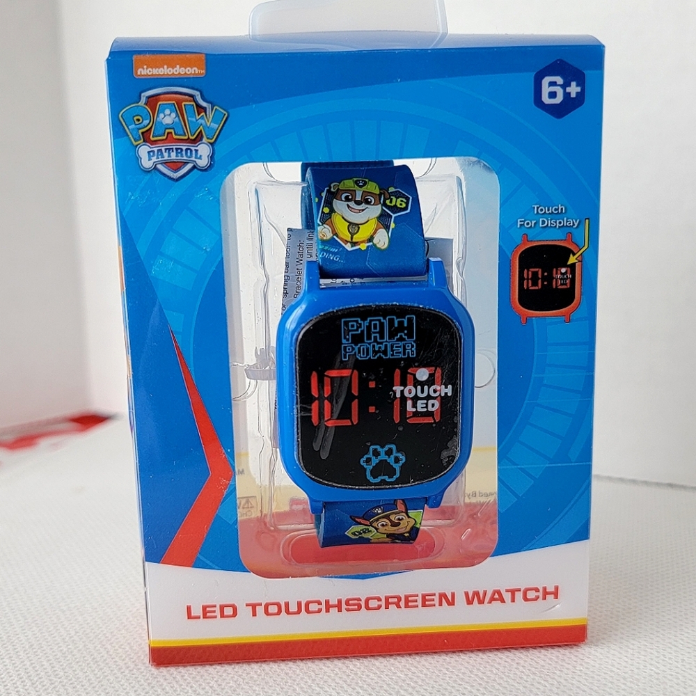 Kids Paw Patrol LED Touchscreen Watch With Printed Straps | Nickelodeon | Blue
